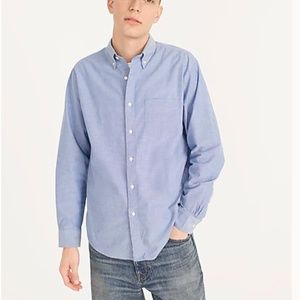 Slim Untucked Broken-in organic cotton oxford shirt Size S short | Light Grey